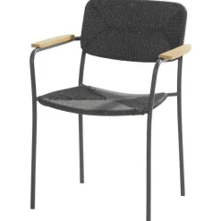 4 Seasons Outdoor  Bora stapelbare tuinstoel anthracite teak