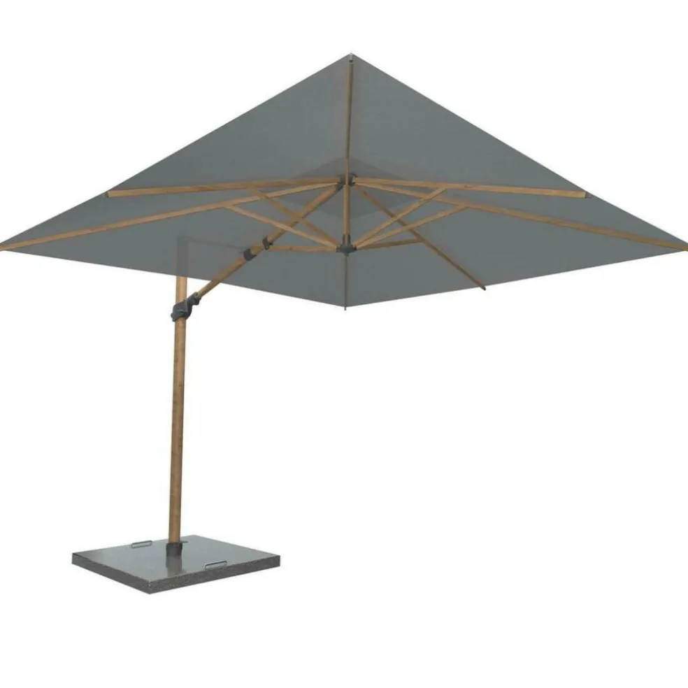 4 Seasons Outdoor Siesta Premium parasol 300 x 300 charcoal wood