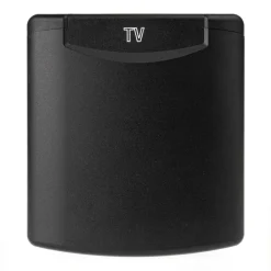 ABL 12V en TV wanduitvoerdoos zwart
