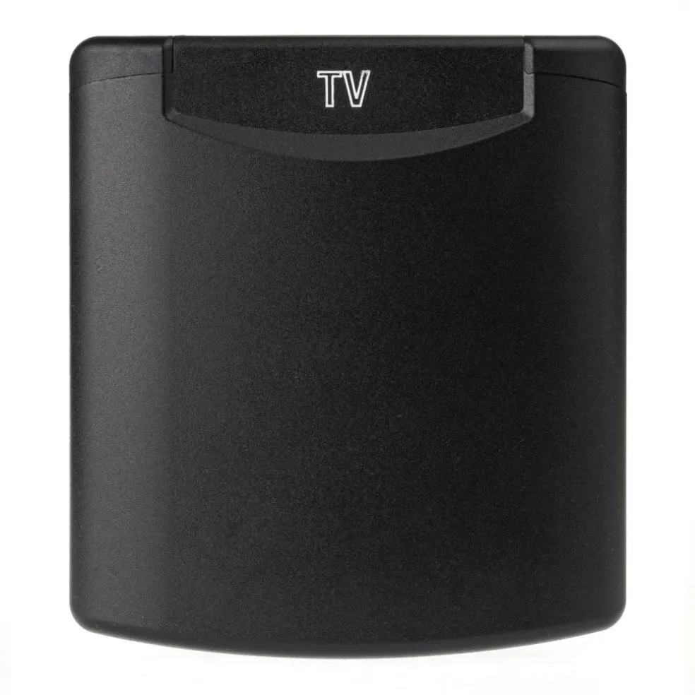 ABL 12V en TV wanduitvoerdoos zwart