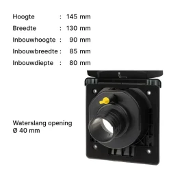 ABL Watertank vulopening invoerdoos zwart