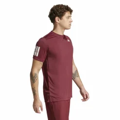 Adidas Club 3-stripes tennisshirt heren shadow red