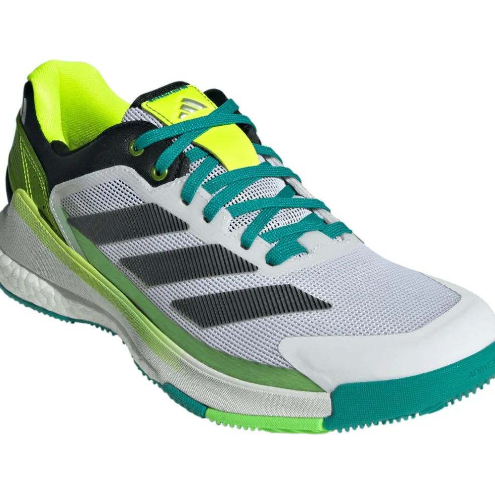 Adidas Crazyquick Boost padelschoenen heren cloud white core black lime burst