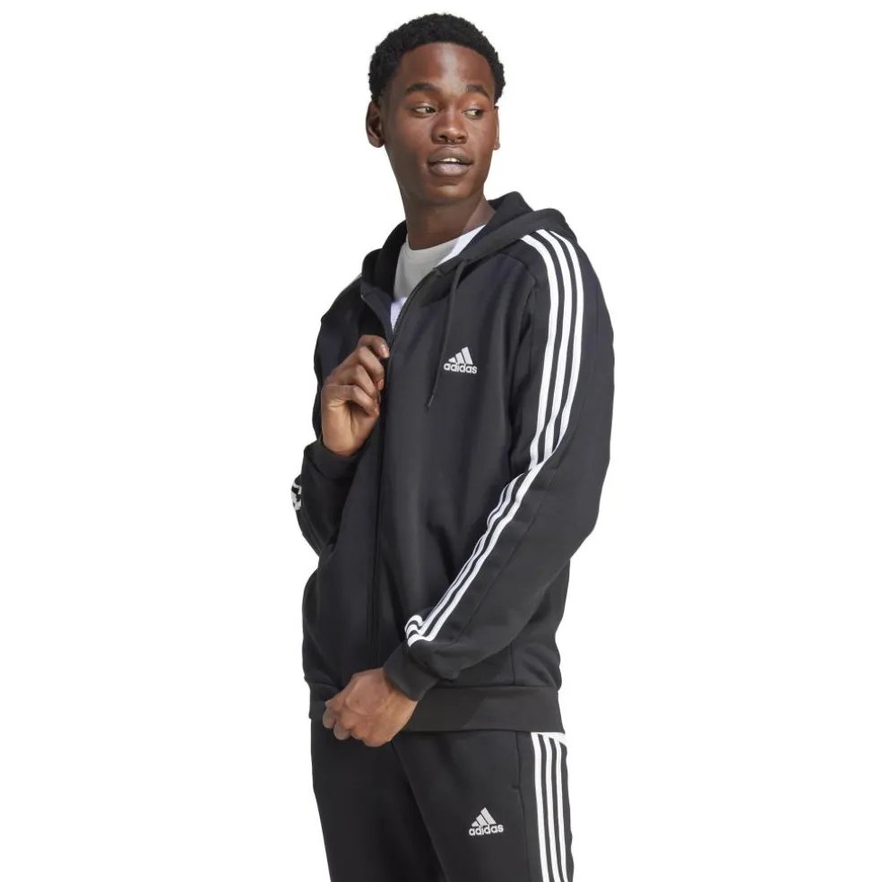 Adidas Essential Fleece 3-Stripes vest heren black