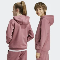 Adidas Essentials Small Logo fleece hoodie junior preloved crimson