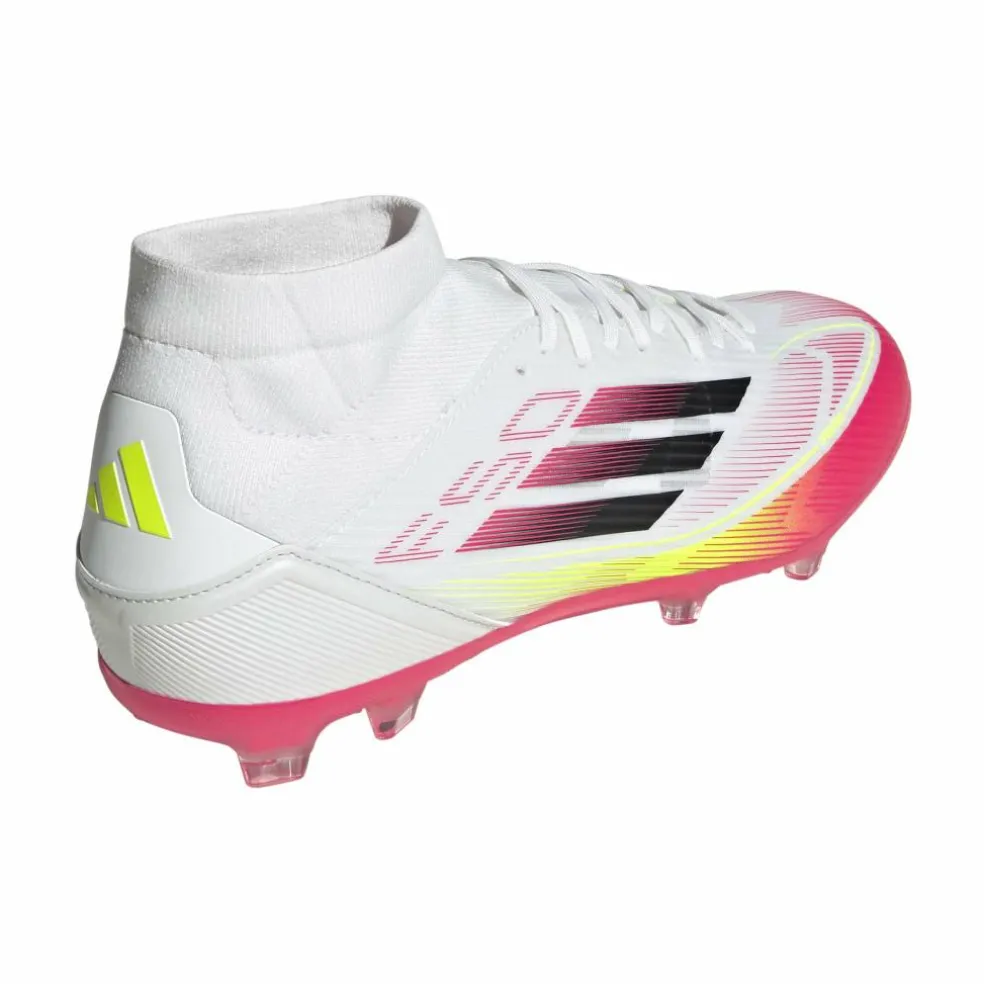 Adidas F50 League FG MG Mid voetbalschoenen heren cloud white core black solar yellow