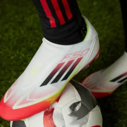 Adidas F50 League FG MG voetbalschoenen heren cloud white core black solar yellow