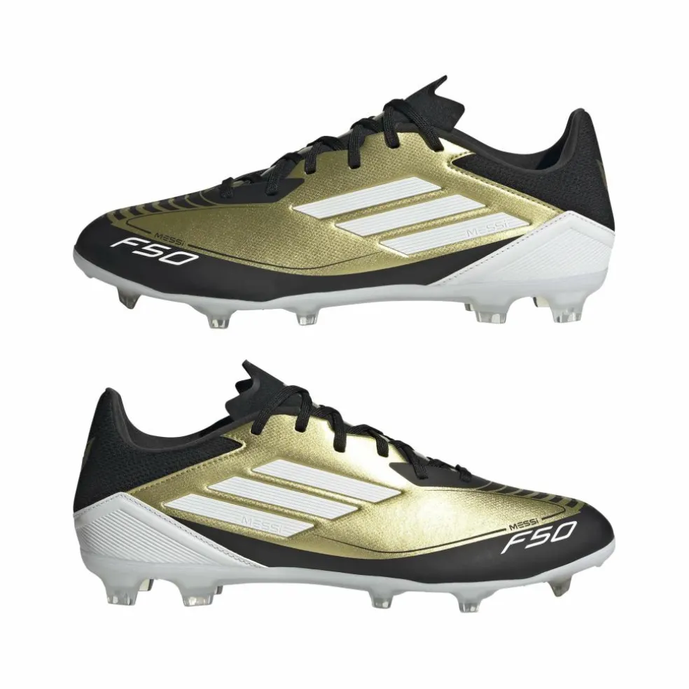 Adidas F50 League Messi FG MG voetbalschoenen heren gold metallic cloud white core black