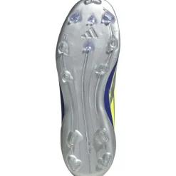 Adidas F50 League Messi FG MG voetbalschoenen junior silver metallic solar yellow lucid blue