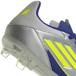 Adidas F50 League Messi FG MG voetbalschoenen junior silver metallic solar yellow lucid blue