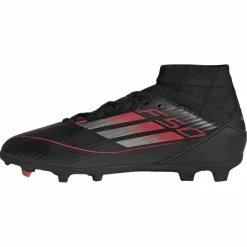 Adidas F50 League Mid FG MG voetbalschoenen junior core black iron metallic lucid red