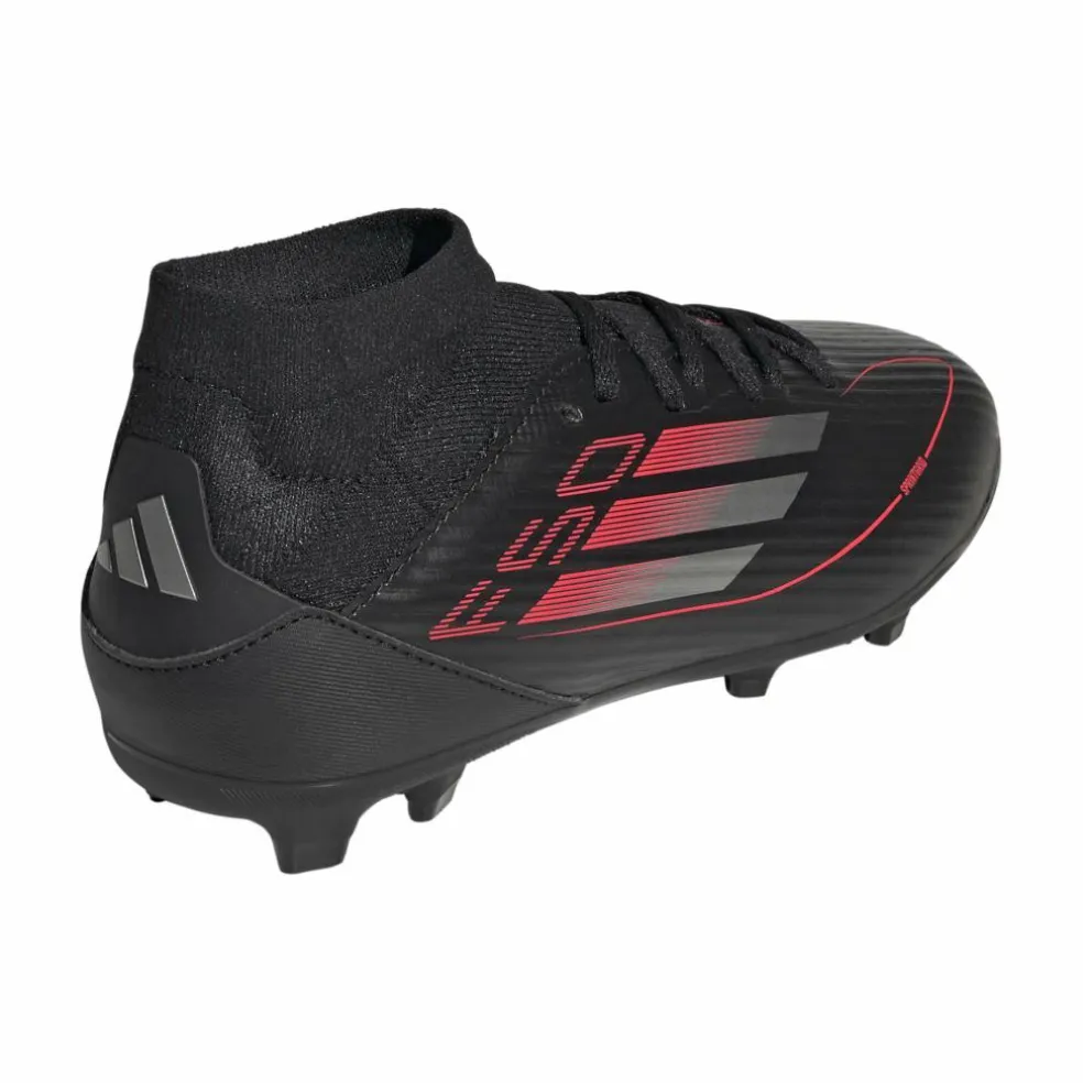Adidas F50 League Mid FG MG voetbalschoenen junior core black iron metallic lucid red