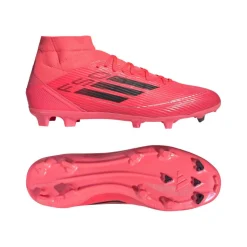 Adidas F50 League Mid-cut FG MG voetbalschoenen turbo aurora black platinum metallic