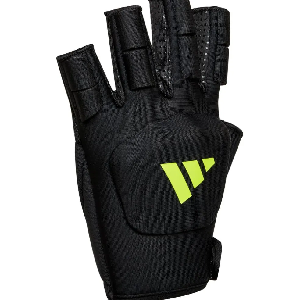 Adidas OD hockeyhandschoen black lucid lemon