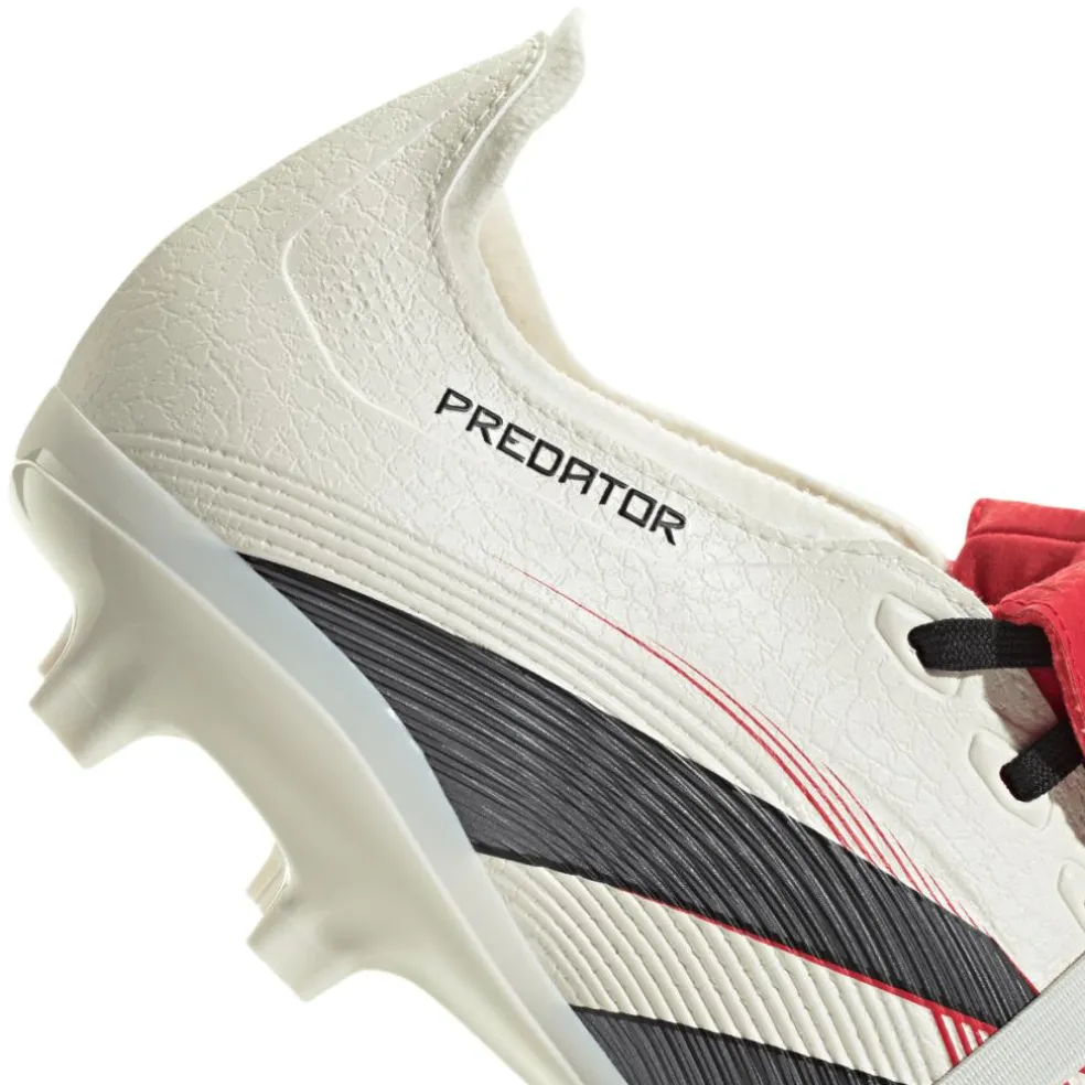Adidas Predator League FG MG voetbalschoenen off white core black pure ruby