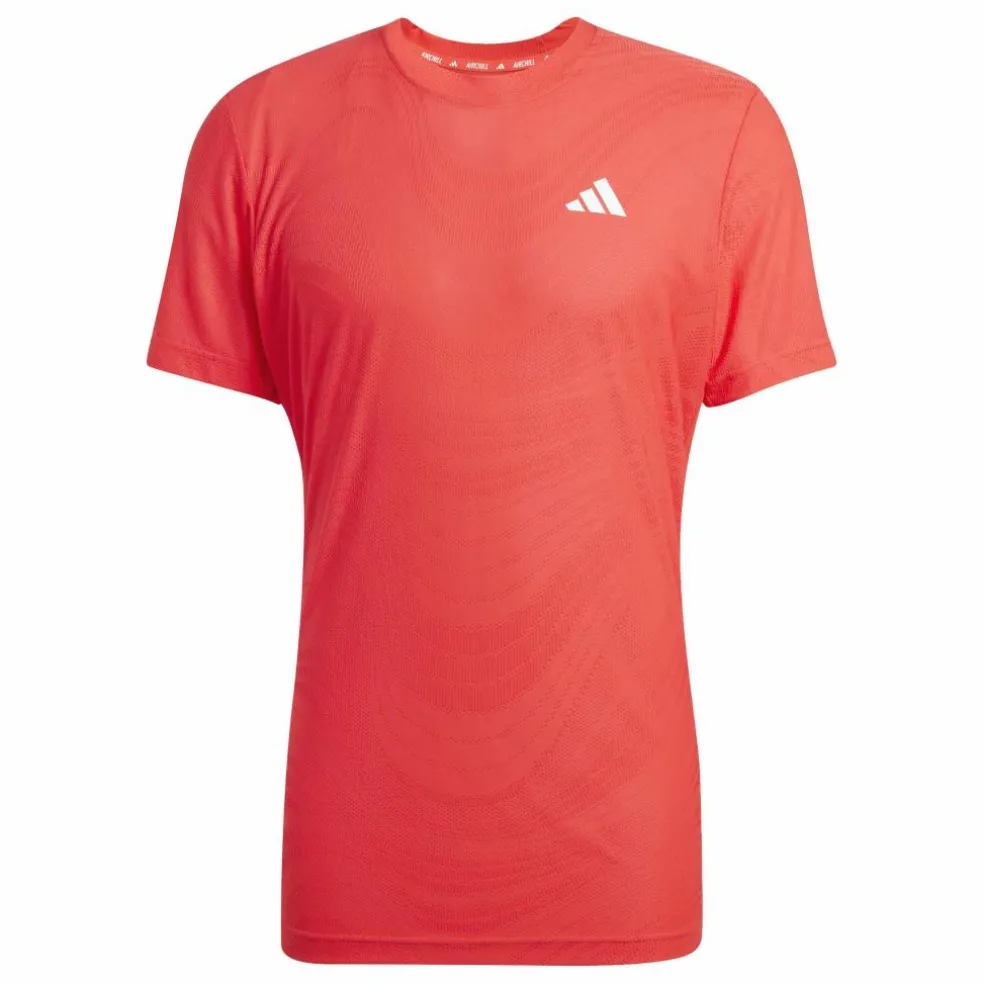 Adidas Pro FreeLift tennisshirt heren semi lucid red