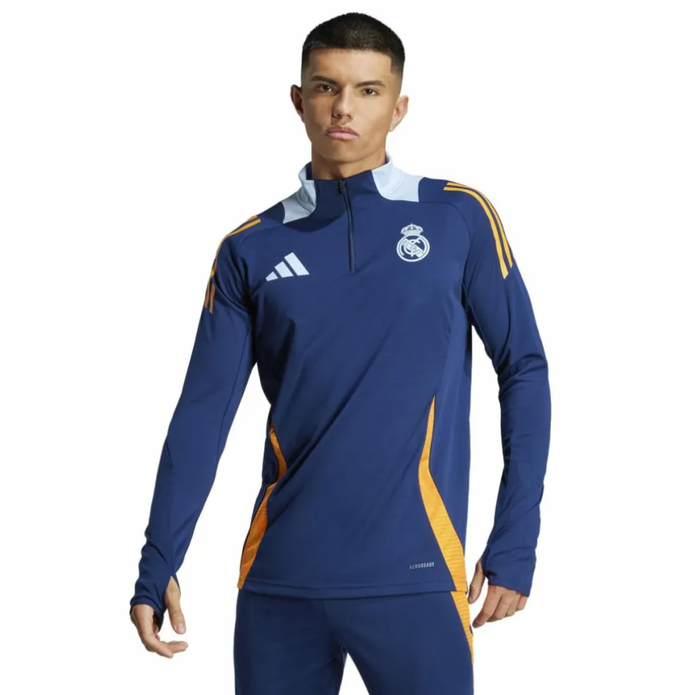 Adidas Real Madrid trainingsshirt heren team navy blue crew orange glow blue