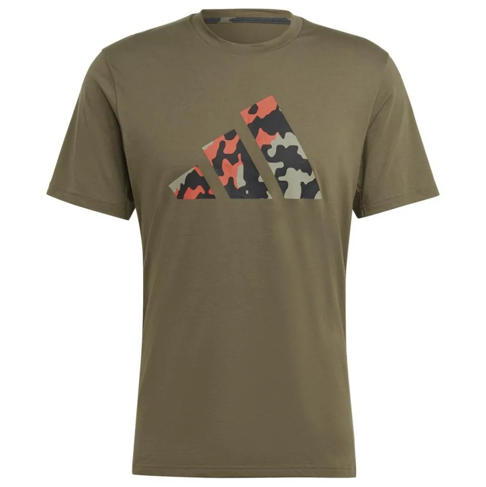 Adidas Train Essentials Seasonal Logo trainingsshirt heren olive strata