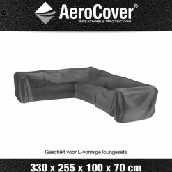 Aerocover Loungesethoes hoekset 330 x 255 x 100 x 70 antraciet