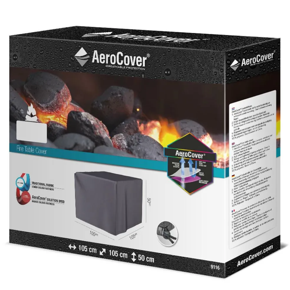 Aerocover Vuurtafelhoes 105 x 105 x 50 antraciet