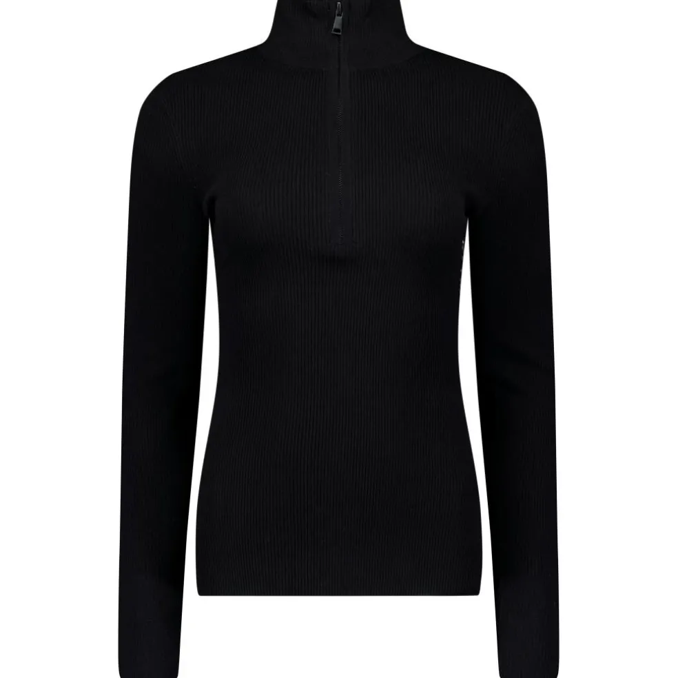 Airforce Ruby Ribbed skipully dames true black white