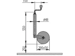 Al-Ko Plus neuswiel met stalen velg