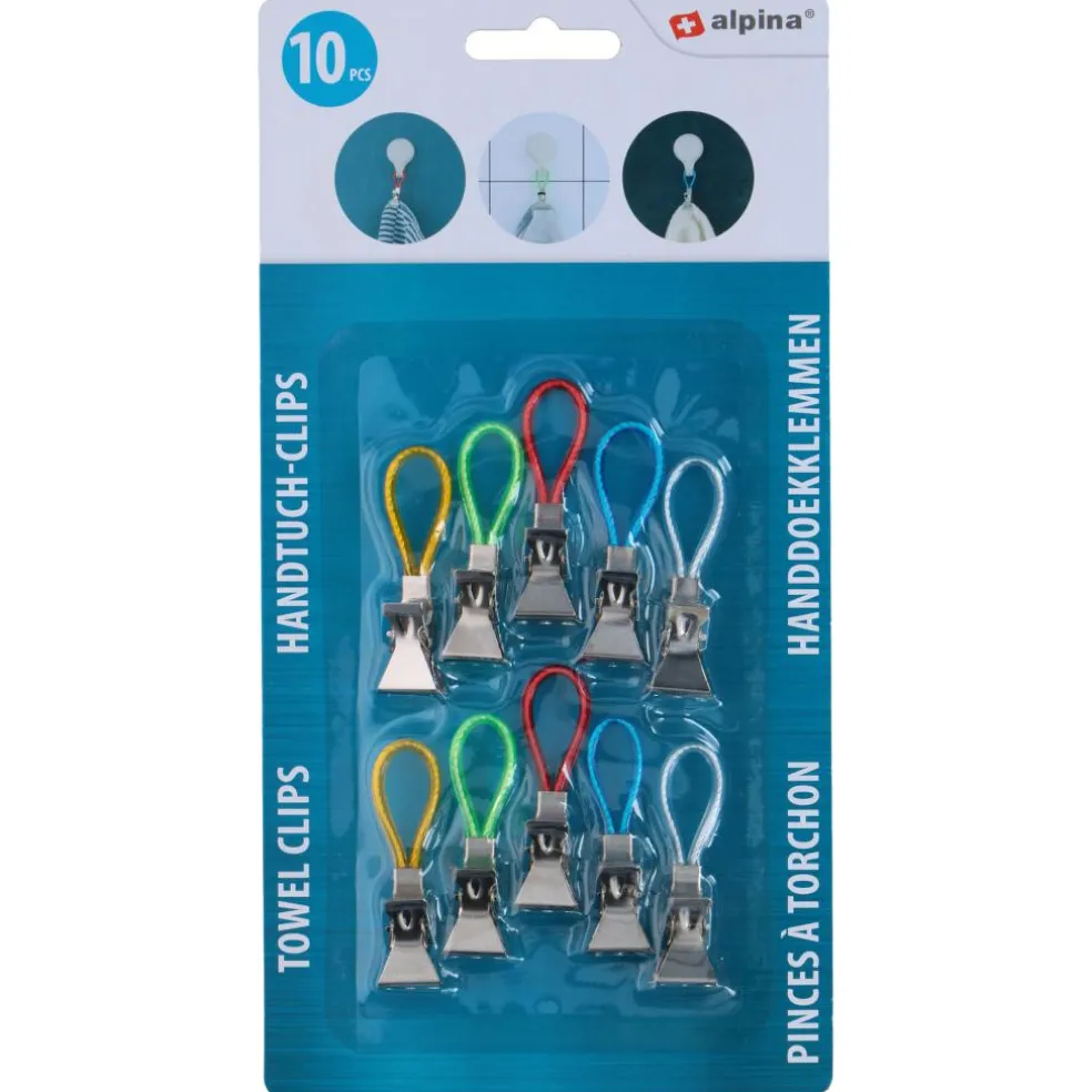 Alpina Handdoekklemmen multicolour 10 stuks