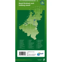 ANWB Knooppunten 22 Noord-Brabant Oost Limburg Noord  fietskaart