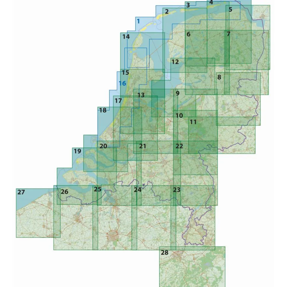ANWB Knooppunten 22 Noord-Brabant Oost Limburg Noord fietskaart
