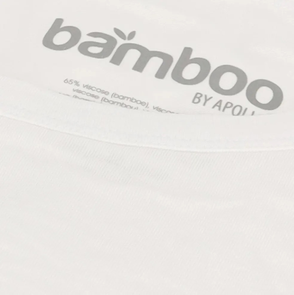 Apollo Bamboo O-hals shirt heren white 2-pack