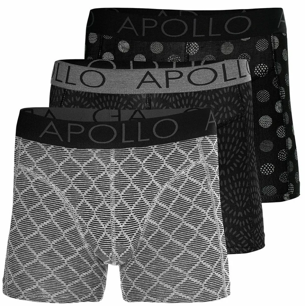 Apollo Onderbroek heren multi black 3-pack