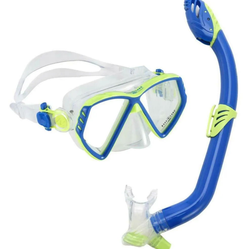 Aqua Lung Sport Combo snorkelset junior light blue bright green