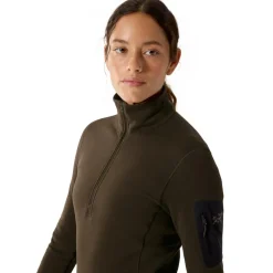 Arc'teryx Kyanite Baselayer Zip Neck shirt dames carob