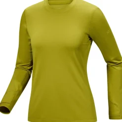 Arc'teryx Taema Thermal Crew Neck shirt dames olive moss heather