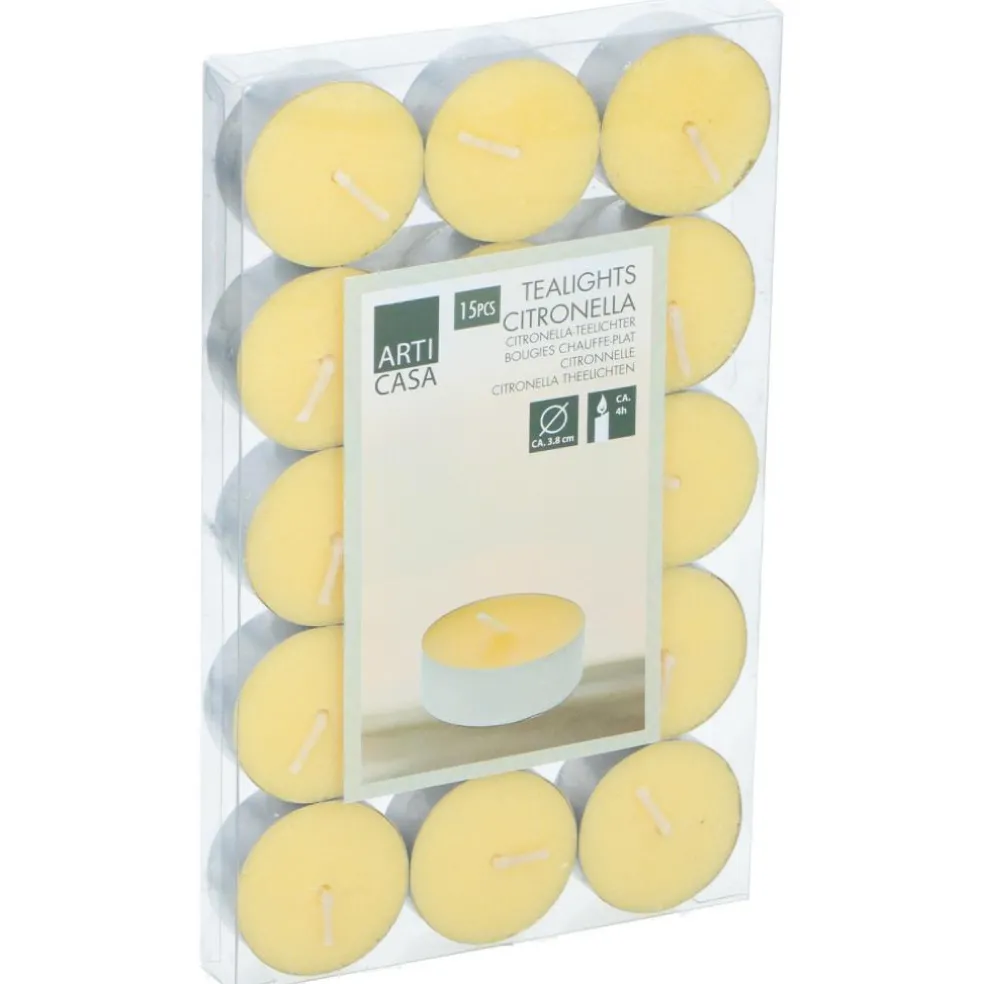 Arti Casa Citronella Theelichten kaars 15-pack