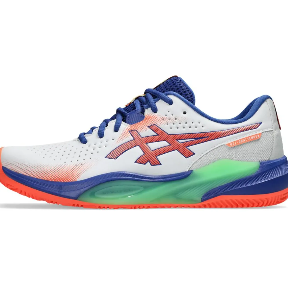 Asics GEL-CHALLENGER 15 padelschoenen heren white vivid coral