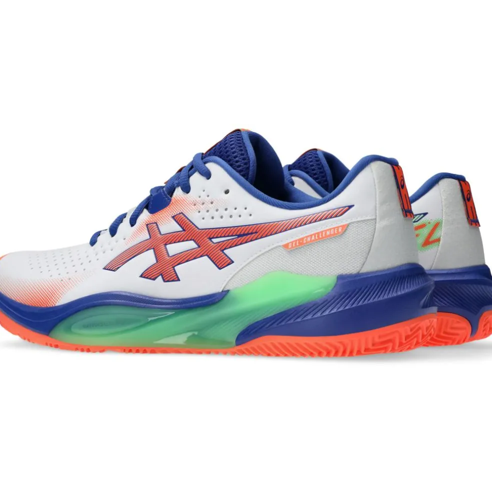 Asics GEL-CHALLENGER 15 padelschoenen heren white vivid coral