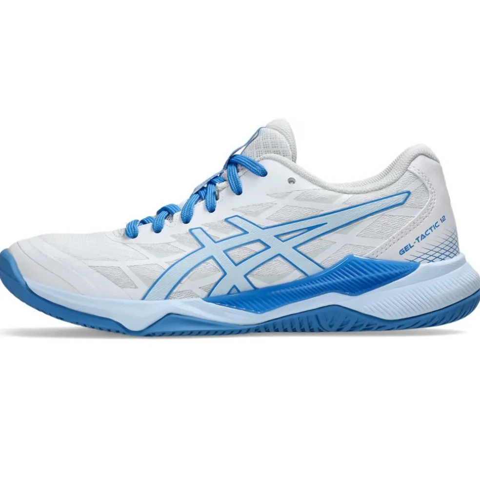 Asics Gel-Tactic 12 indoorschoenen dames white light blue