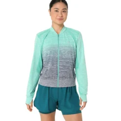 Asics Nagino Run hardloopjack dames aurora green blue expanse