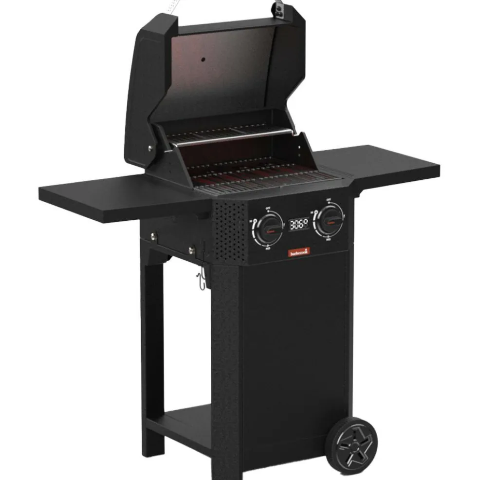 Barbecook E-Luca elektrische barbecue black inclusief onderstel en zijtafels