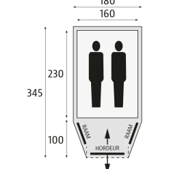 Bardani AirWolf 180 TC opblaasbare tent beige