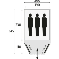 Bardani Cortina 200 RSTC koepeltent beige