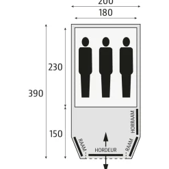 Bardani Mustang 200 RSTC tunneltent beige