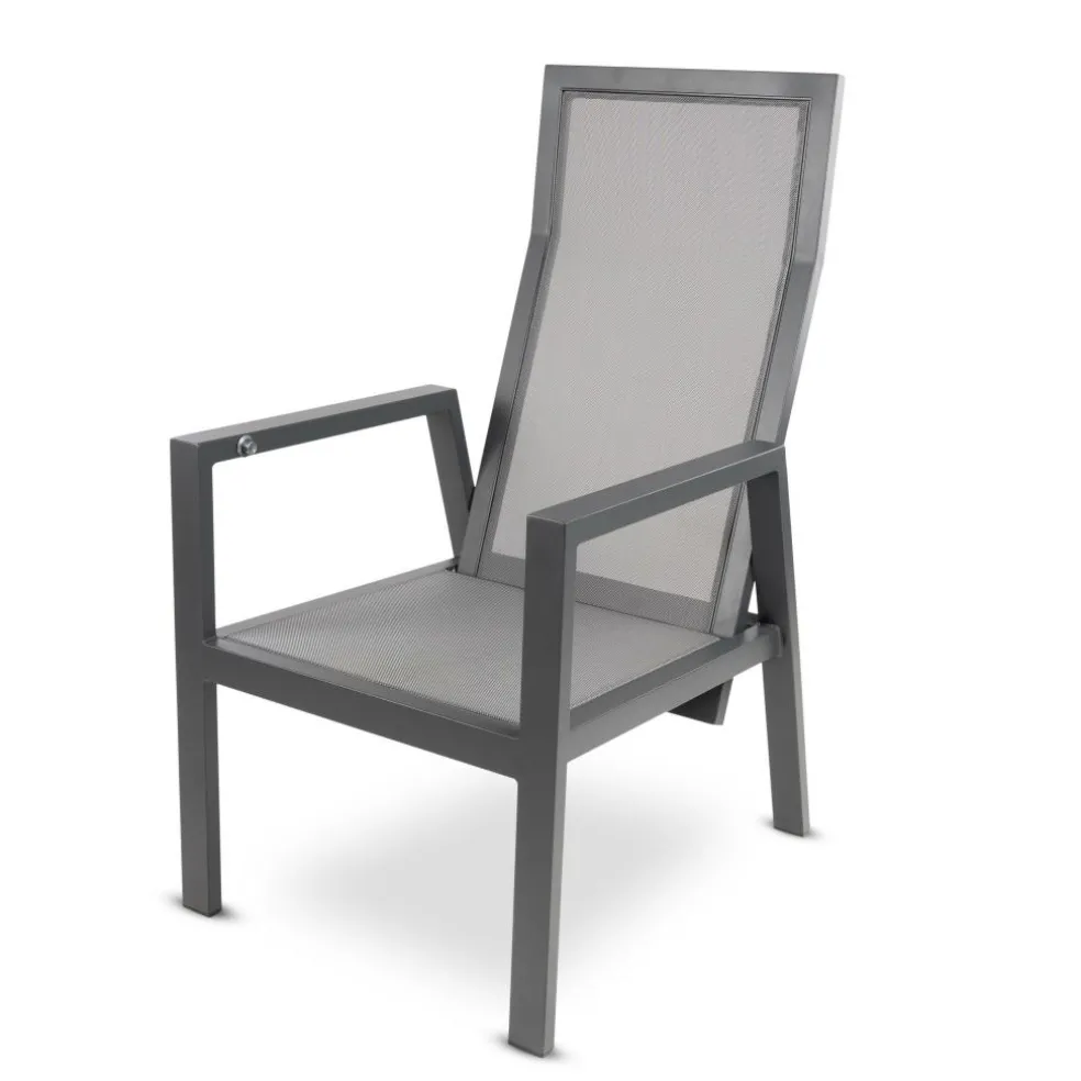 Bardani Quinta verstelbare tuinstoel antraciet