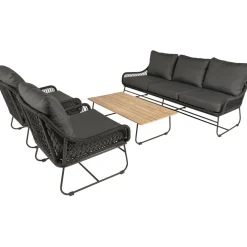 Bardani Riva 4-delig loungeset black