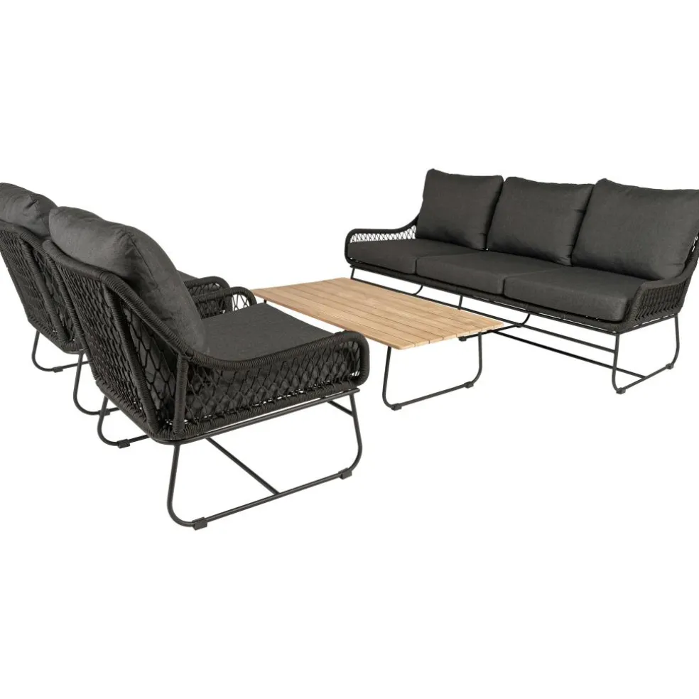 Bardani Riva 4-delig loungeset black