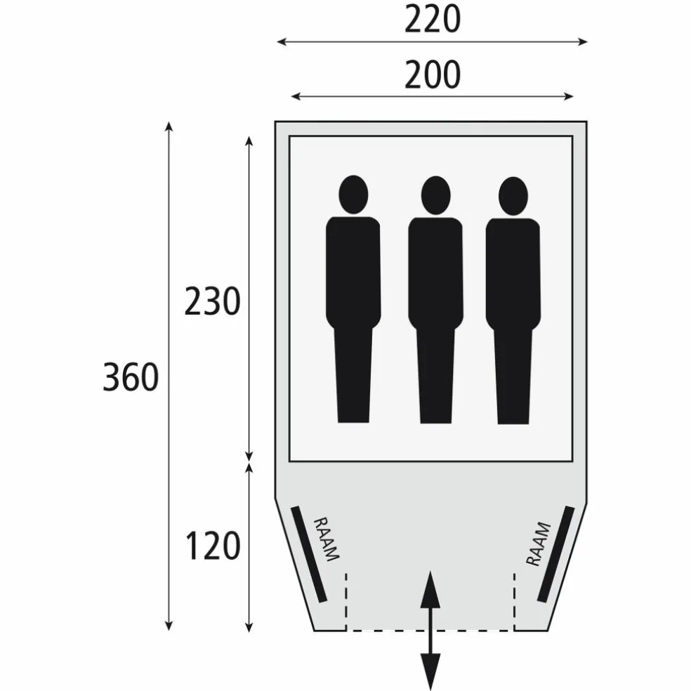 Bardani Stelvio 220 koepeltent grey