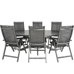 Bardani Varesse 240 x 108 cm Easy 6 tuinset antraciet