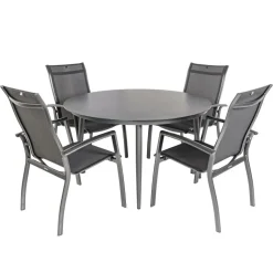 Bardani Verdi Legato ø 130 cm tuinset 5-delig antraciet