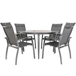 Bardani Verdi Legato ø 130 cm tuinset 5-delig antraciet